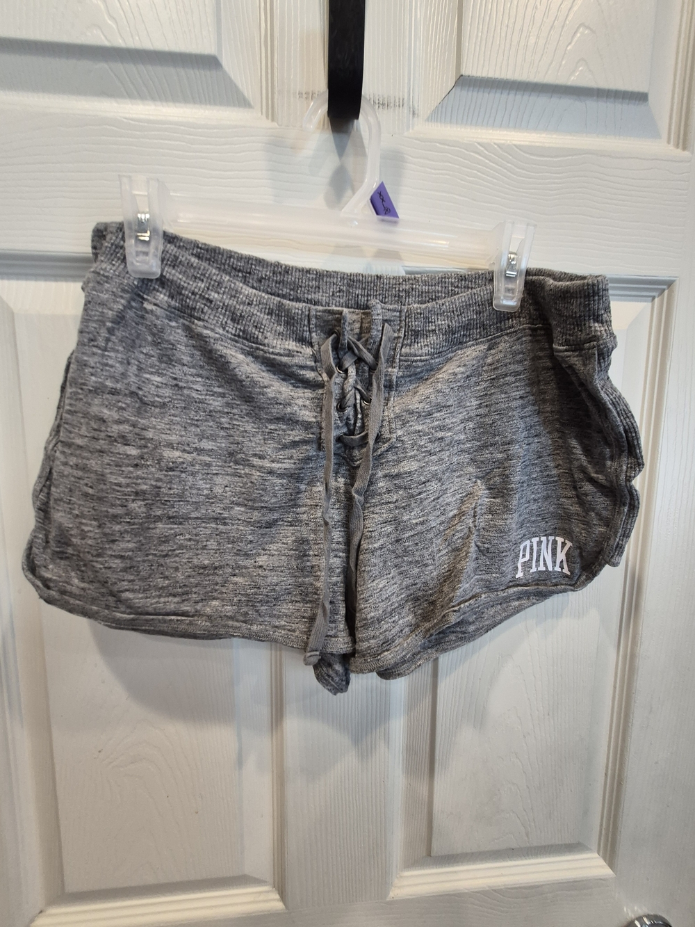 5/25 PINK Victoria's Secret Heather Gray Lounge Shorts - Casual Drawstring